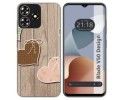 Funda Silicona para Zte Blade V50 Design 4G diseño Corazones Madera Dibujos