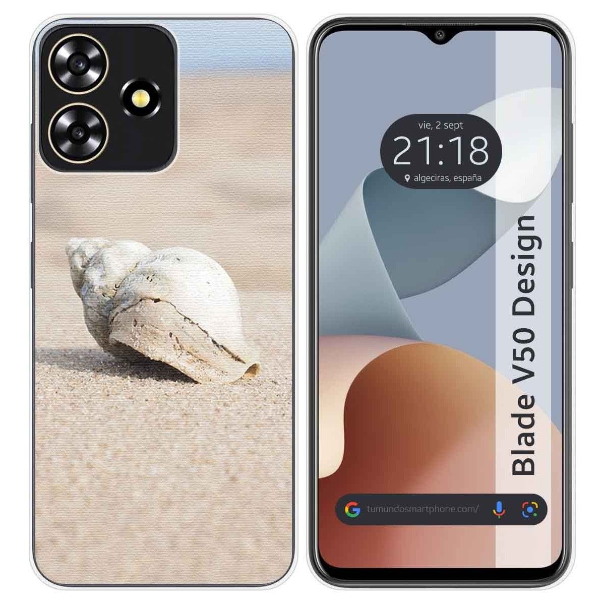 Funda Silicona para Zte Blade V50 Design 4G diseño Concha Dibujos