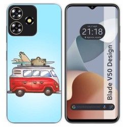 Funda Silicona para Zte Blade V50 Design 4G diseño Furgoneta Dibujos