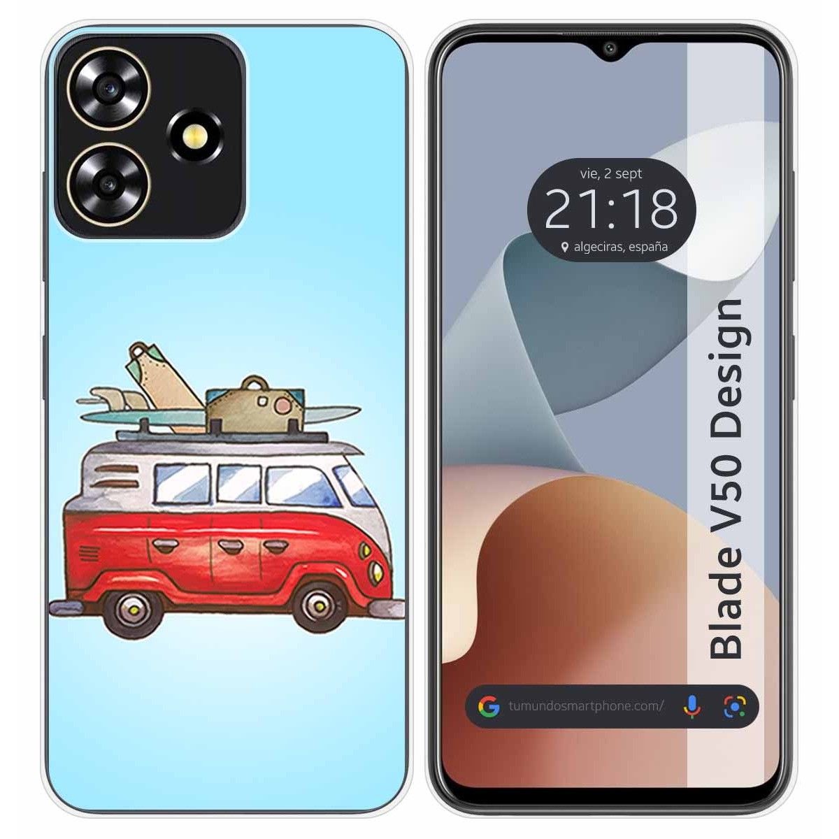 Funda Silicona para Zte Blade V50 Design 4G diseño Furgoneta Dibujos