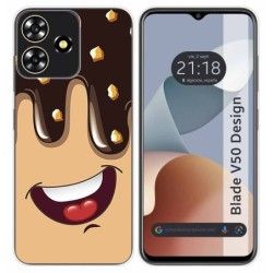 Funda Silicona para Zte Blade V50 Design 4G diseño Helado Chocolate Dibujos