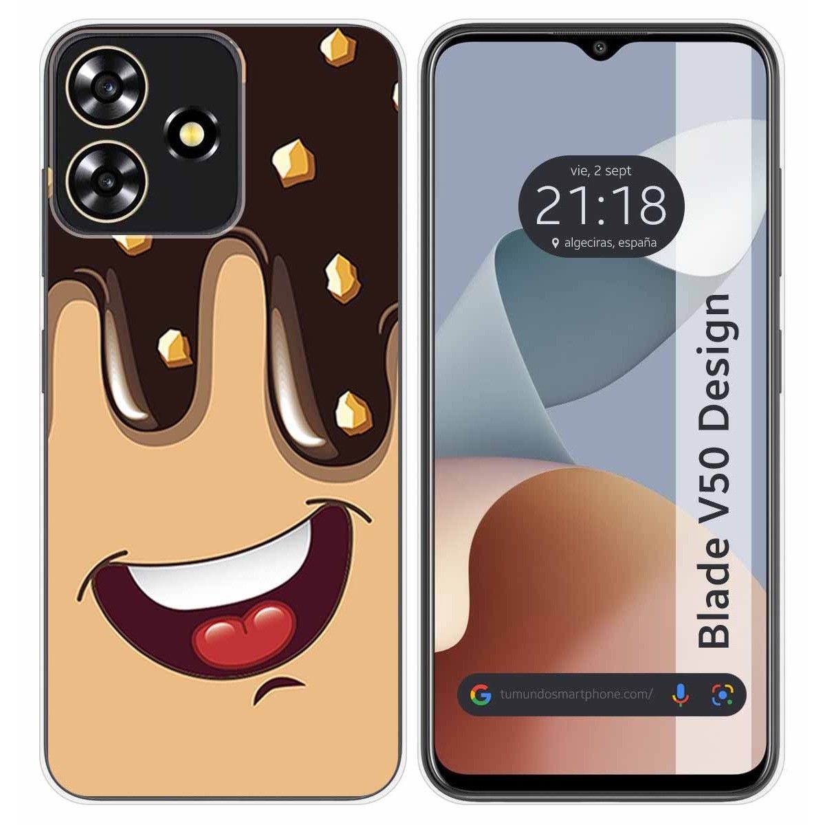 Funda Silicona para Zte Blade V50 Design 4G diseño Helado Chocolate Dibujos