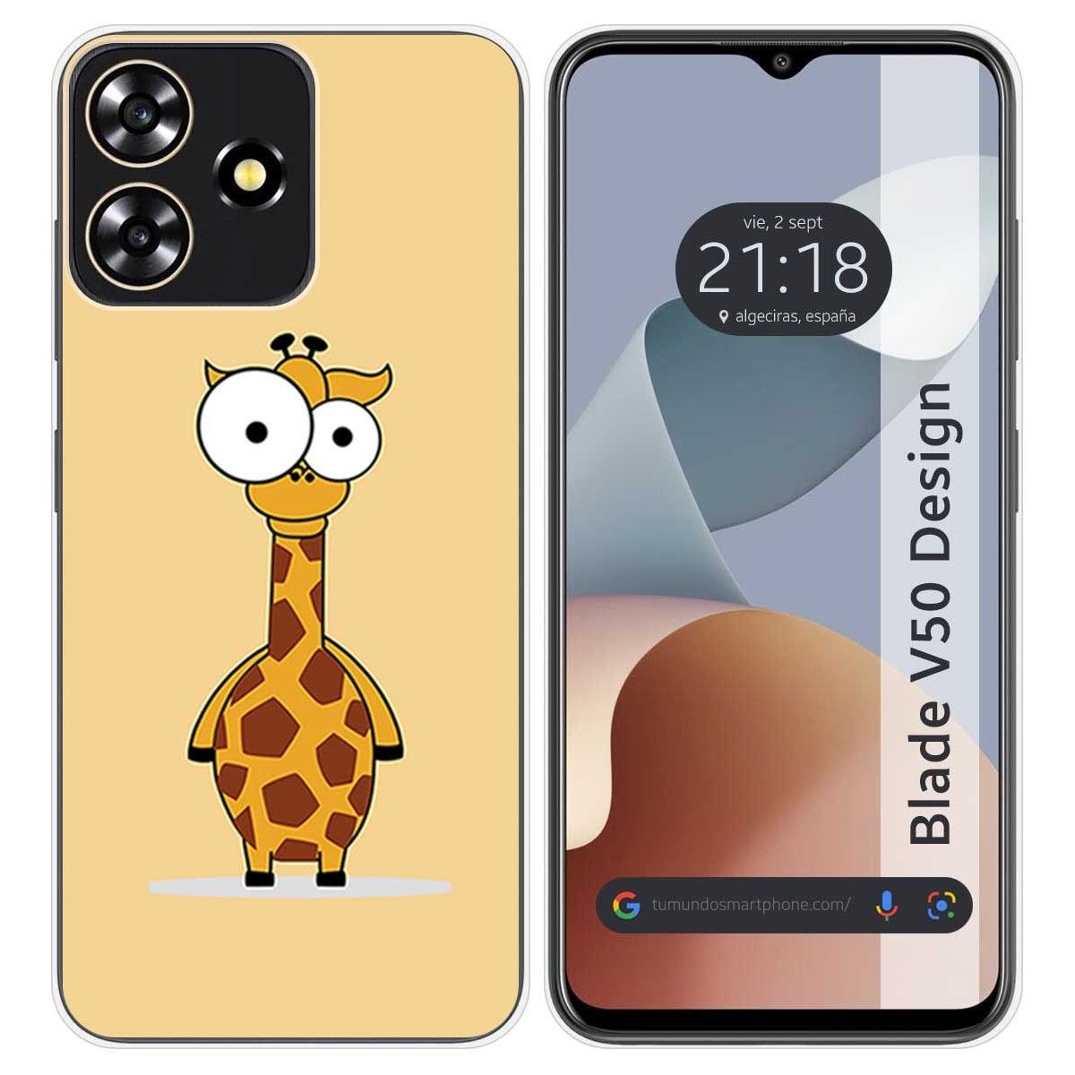 Funda Silicona para Zte Blade V50 Design 4G diseño Jirafa Dibujos