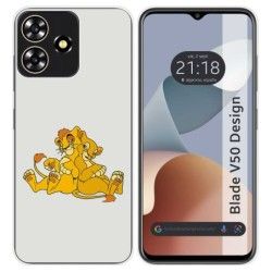 Funda Silicona para Zte Blade V50 Design 4G diseño Leones Dibujos