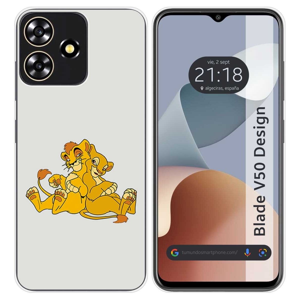Funda Silicona para Zte Blade V50 Design 4G diseño Leones Dibujos