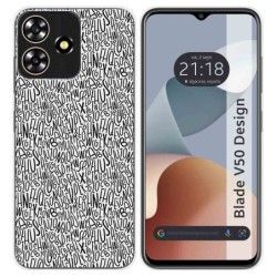 Funda Silicona para Zte Blade V50 Design 4G diseño Letras Dibujos