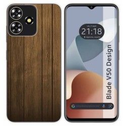 Funda Silicona para Zte Blade V50 Design 4G diseño Madera Dibujos