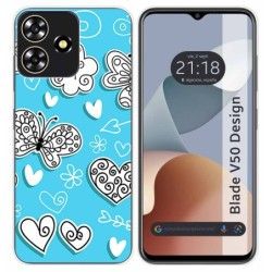 Funda Silicona para Zte Blade V50 Design 4G diseño Mariposas Dibujos