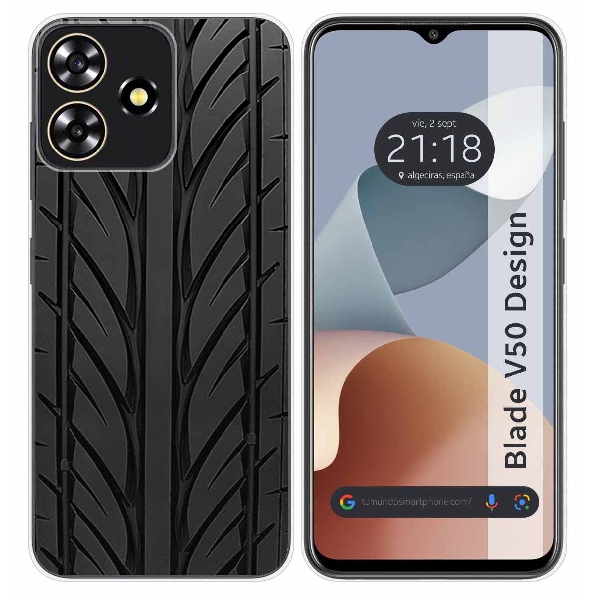Funda Silicona para Zte Blade V50 Design 4G diseño Neumatico Dibujos