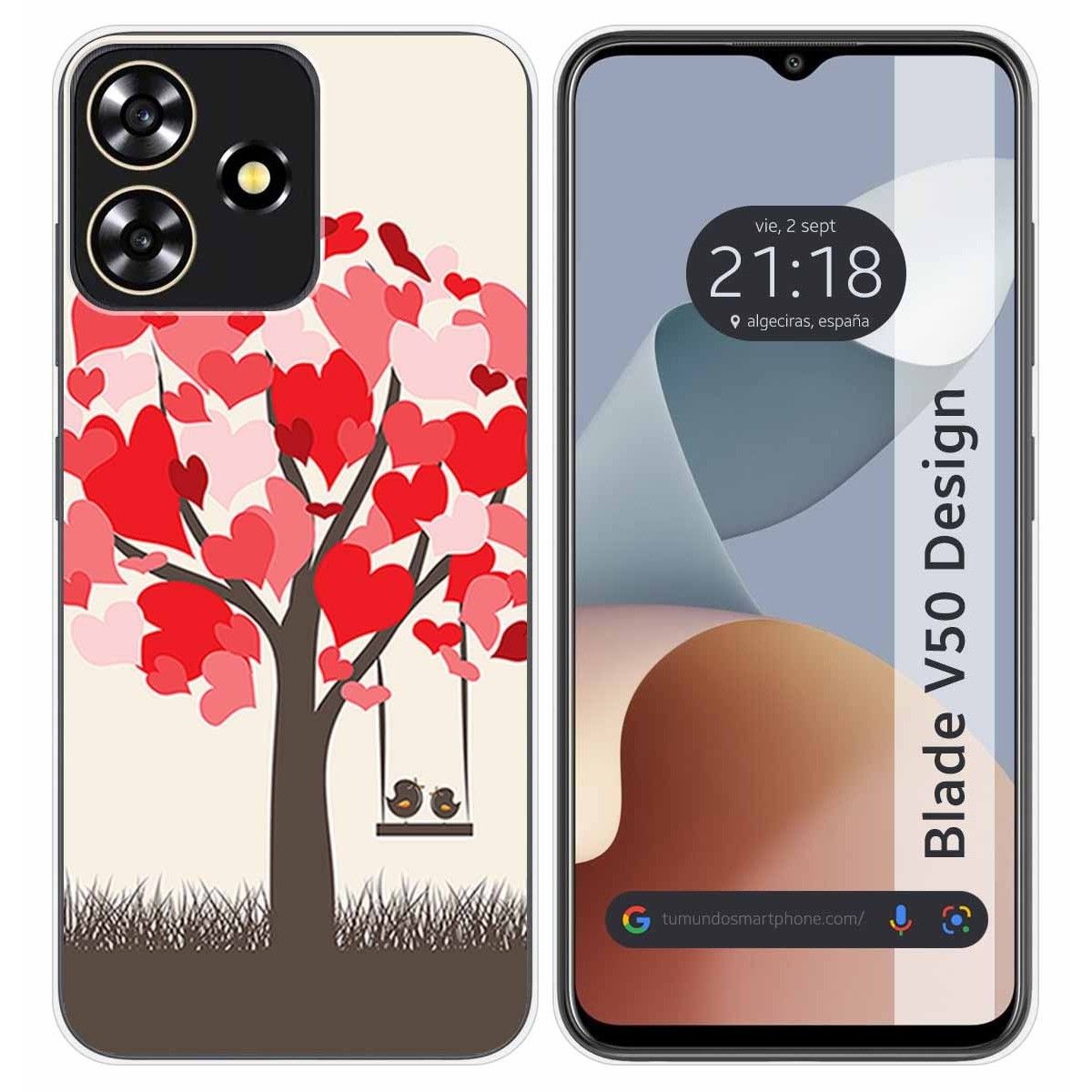 Funda Silicona para Zte Blade V50 Design 4G diseño Pajaritos Dibujos