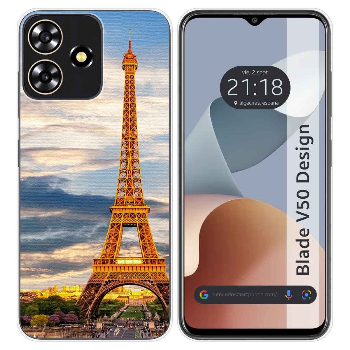 Funda Silicona para Zte Blade V50 Design 4G diseño Paris Dibujos