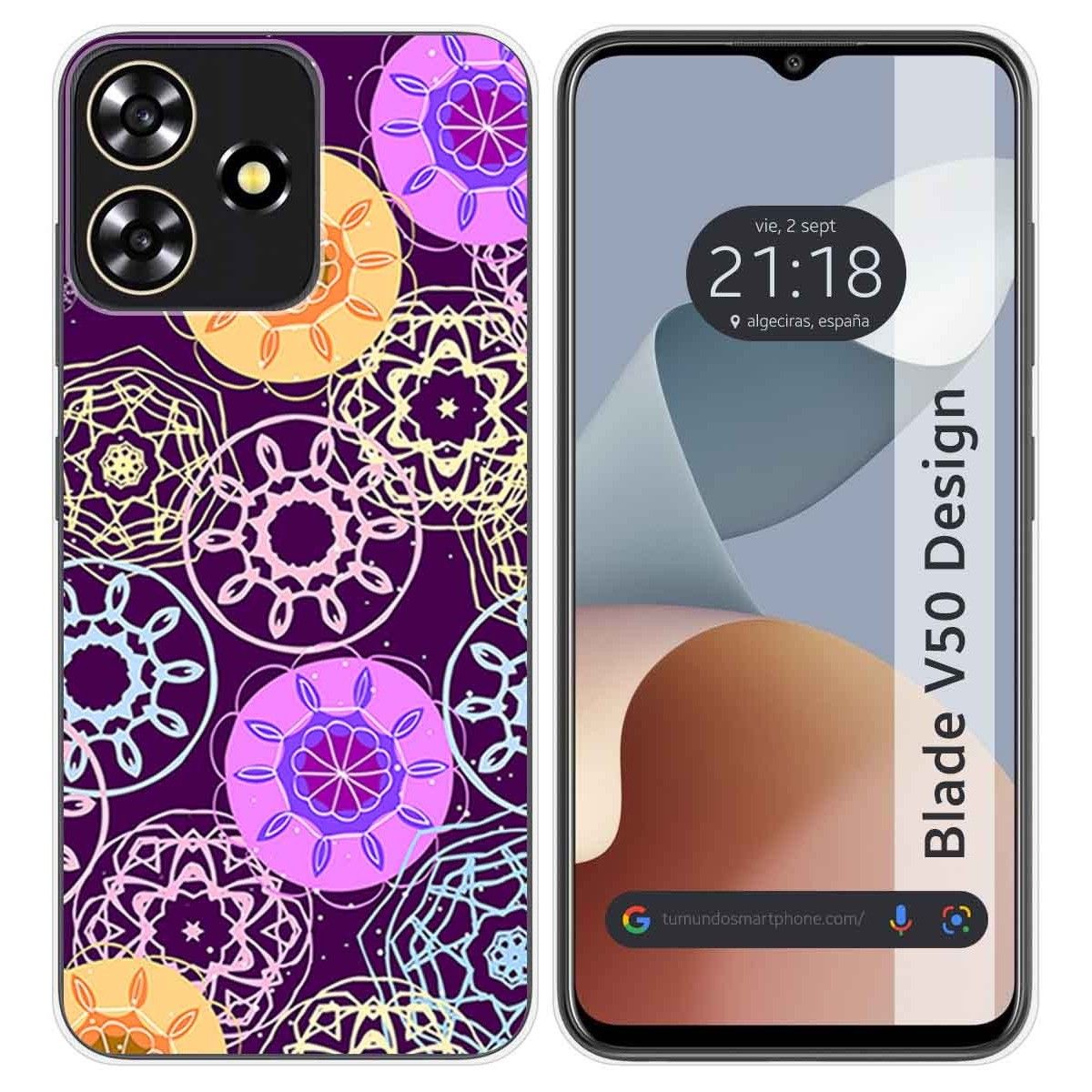 Funda Silicona para Zte Blade V50 Design 4G diseño Radial Dibujos