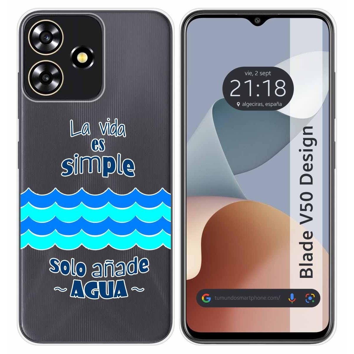 Funda Silicona para Zte Blade V50 Design 4G diseño Agua Dibujos