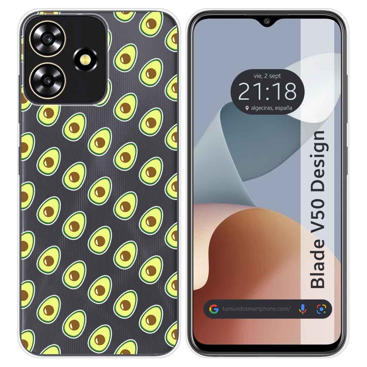 Funda Silicona para Zte Blade V50 Design 4G diseño Aguacate Dibujos
