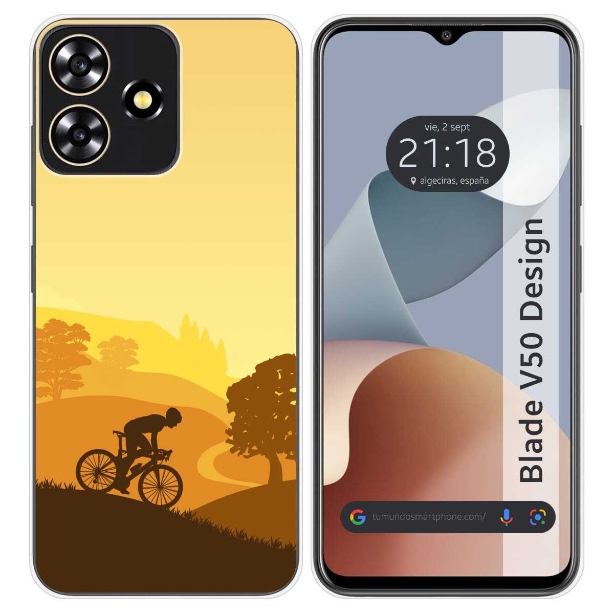 Funda Silicona para Zte Blade V50 Design 4G diseño Ciclista Dibujos