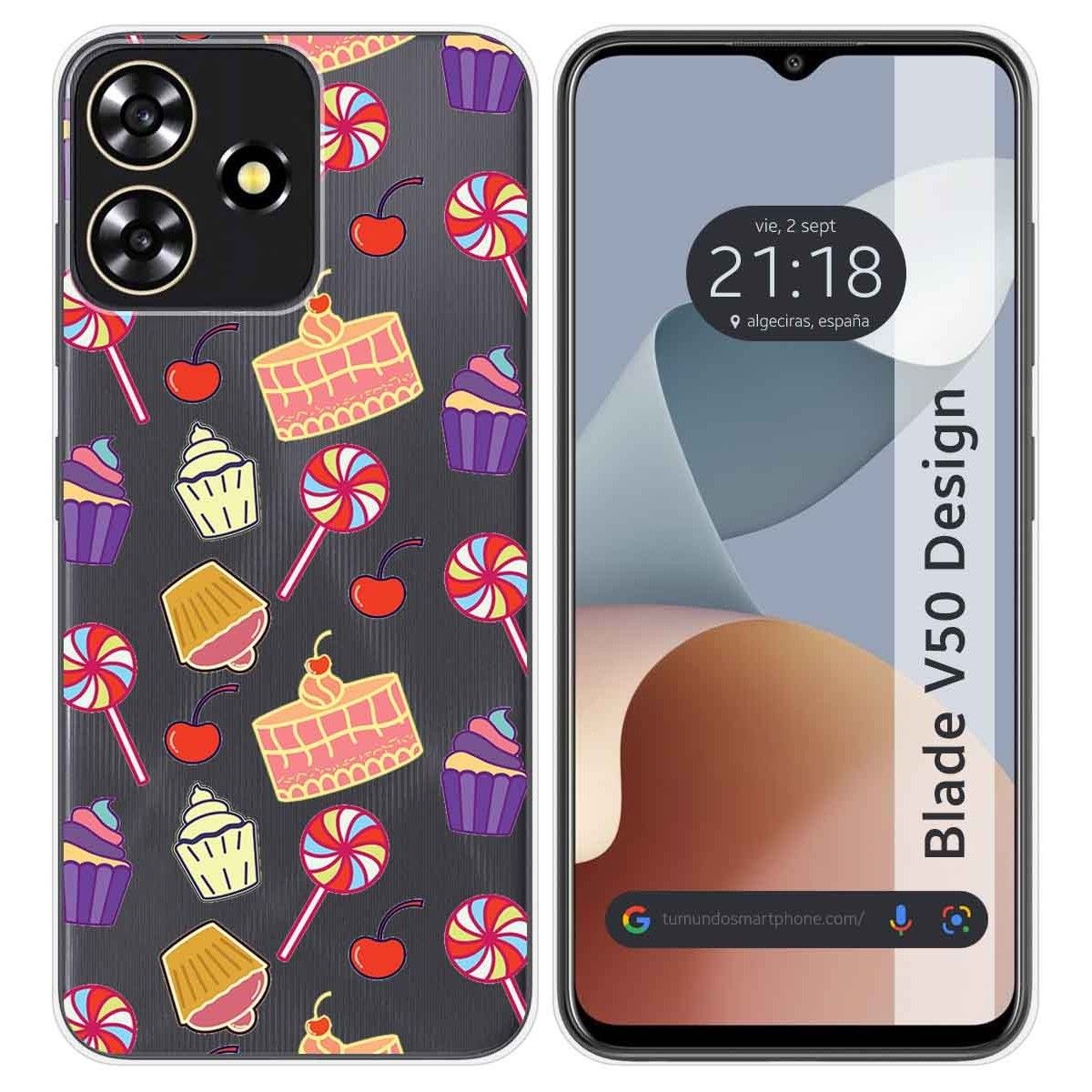 Funda Silicona para Zte Blade V50 Design 4G diseño Dulces 01 Dibujos