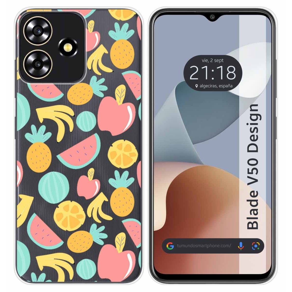 Funda Silicona para Zte Blade V50 Design 4G diseño Frutas 02 Dibujos