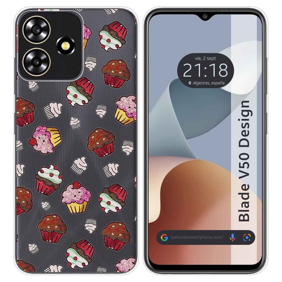 Funda Silicona para Zte Blade V50 Design 4G diseño Muffins Dibujos