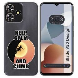 Funda Silicona para Zte Blade V50 Design 4G diseño Mujer Escalada Dibujos