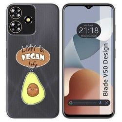 Funda Silicona para Zte Blade V50 Design 4G diseño Vegan Life Dibujos