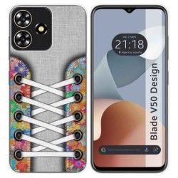 Funda Silicona para Zte Blade V50 Design 4G diseño Zapatillas 04 Dibujos