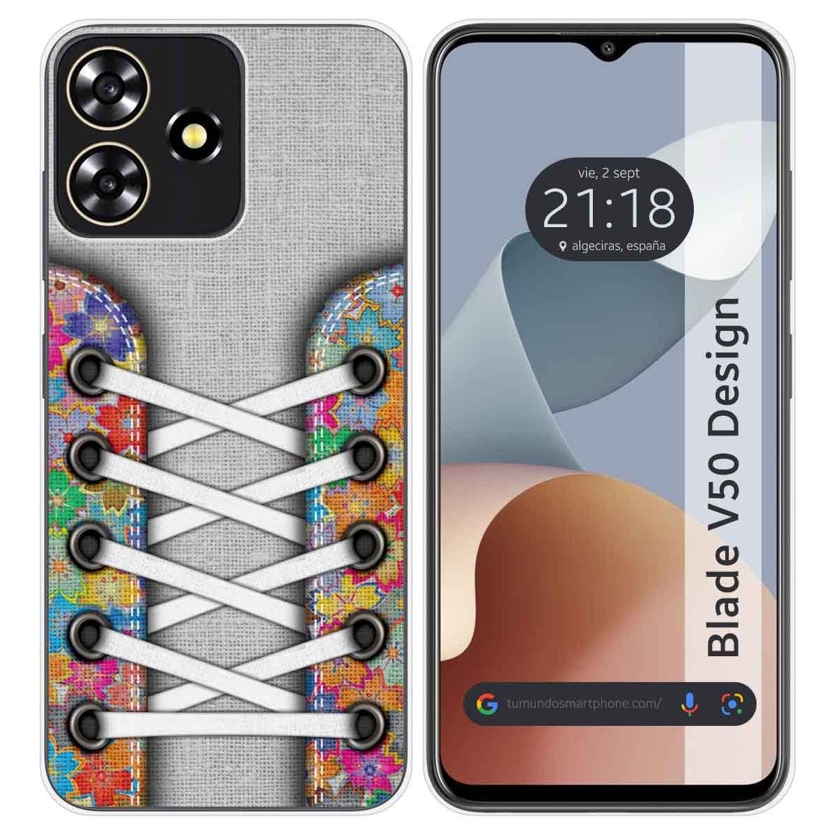 Funda Silicona para Zte Blade V50 Design 4G diseño Zapatillas 04 Dibujos