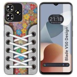 Funda Silicona para Zte Blade V50 Design 4G diseño Zapatillas 05 Dibujos