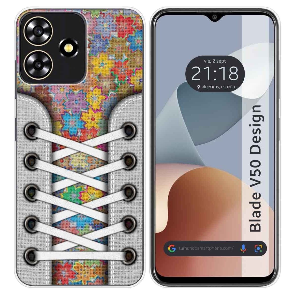 Funda Silicona para Zte Blade V50 Design 4G diseño Zapatillas 05 Dibujos