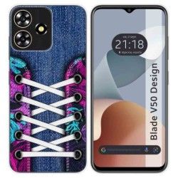 Funda Silicona para Zte Blade V50 Design 4G diseño Zapatillas 06 Dibujos