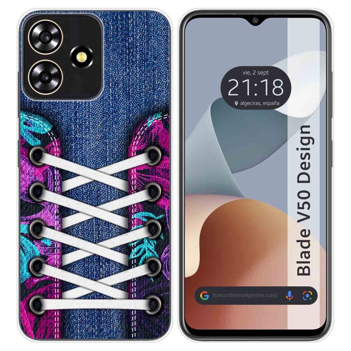 Funda Silicona para Zte Blade V50 Design 4G diseño Zapatillas 06 Dibujos