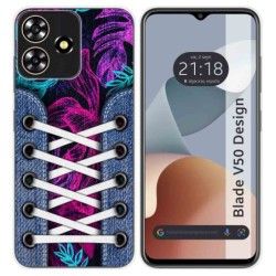 Funda Silicona para Zte Blade V50 Design 4G diseño Zapatillas 07 Dibujos