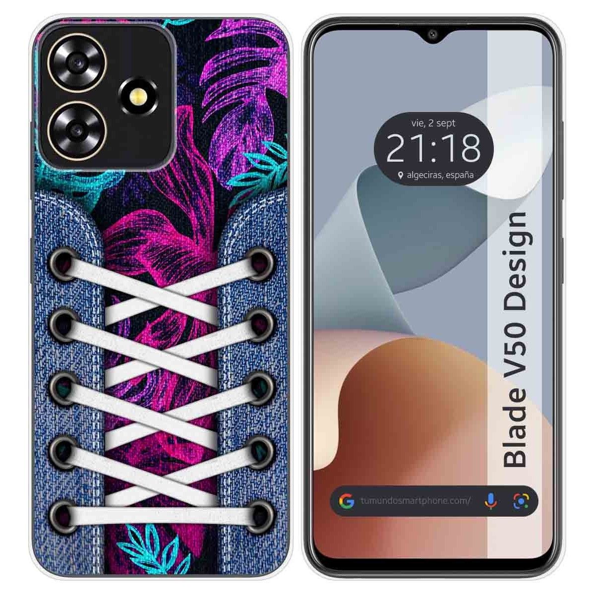 Funda Silicona para Zte Blade V50 Design 4G diseño Zapatillas 07 Dibujos