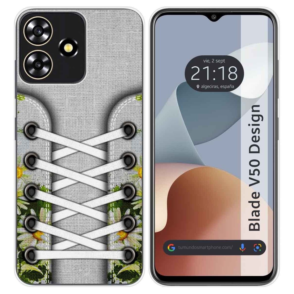 Funda Silicona para Zte Blade V50 Design 4G diseño Zapatillas 08 Dibujos
