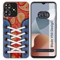 Funda Silicona para Zte Blade V50 Design 4G diseño Zapatillas 10 Dibujos