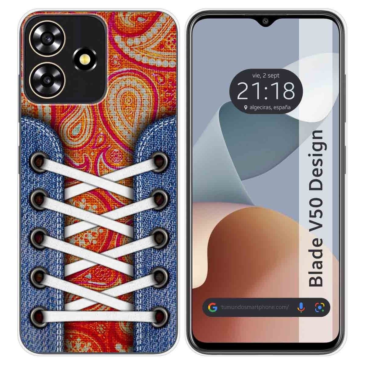 Funda Silicona para Zte Blade V50 Design 4G diseño Zapatillas 10 Dibujos