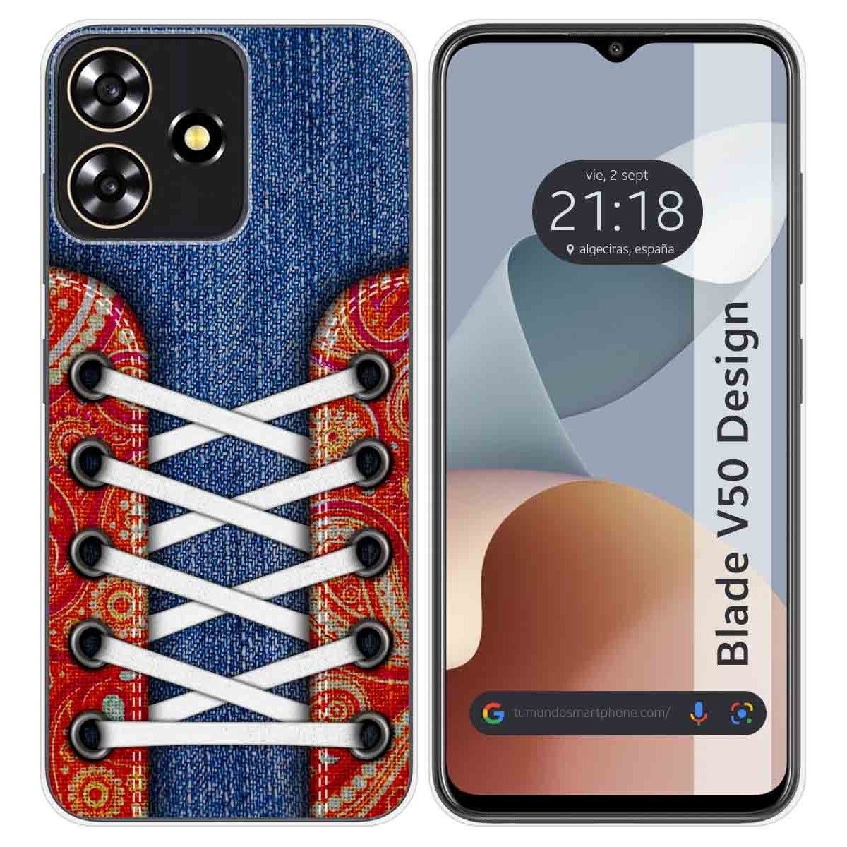Funda Silicona para Zte Blade V50 Design 4G diseño Zapatillas 11 Dibujos
