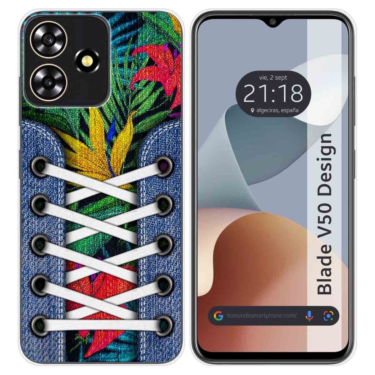 Funda Silicona para Zte Blade V50 Design 4G diseño Zapatillas 12 Dibujos