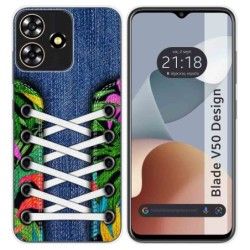 Funda Silicona para Zte Blade V50 Design 4G diseño Zapatillas 13 Dibujos