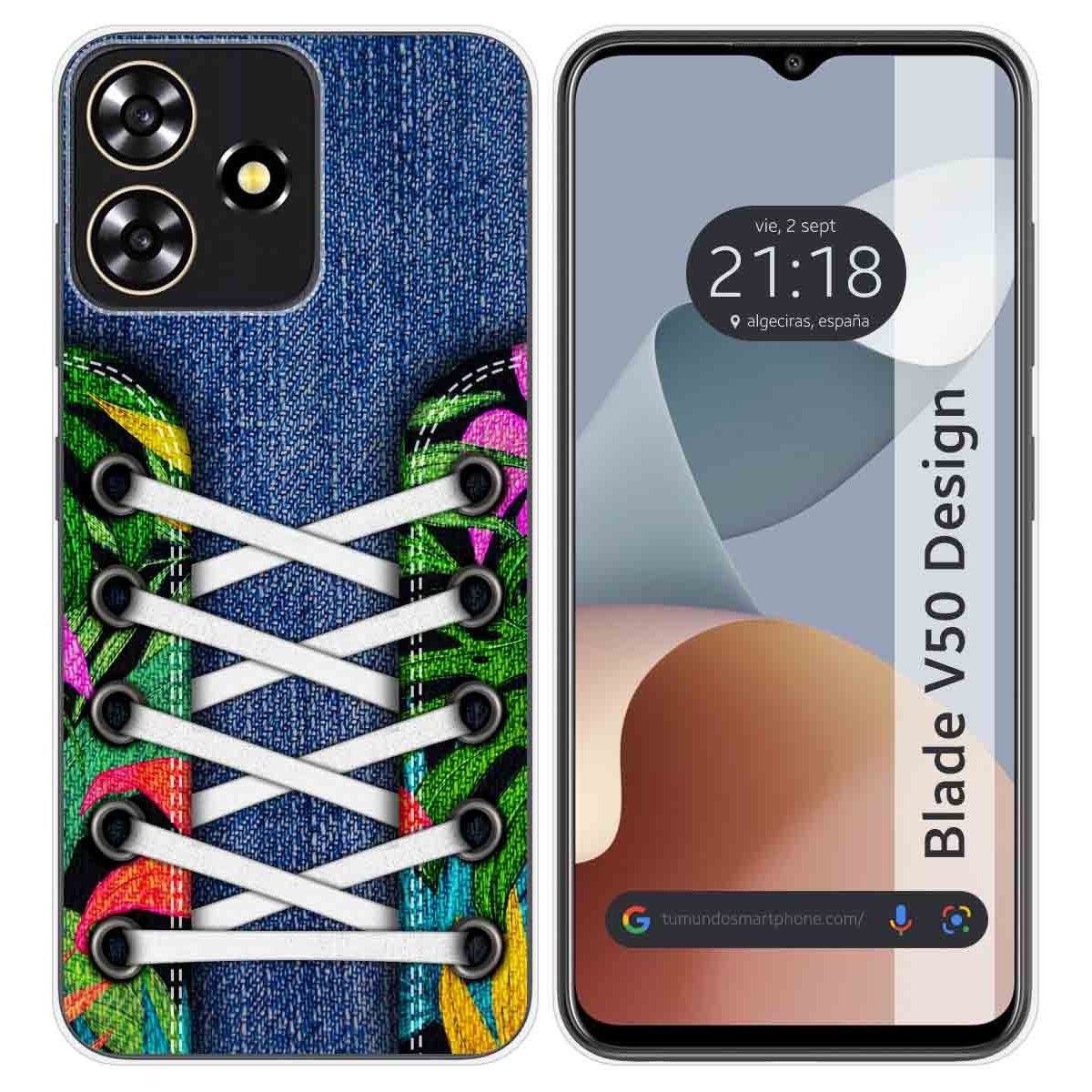Funda Silicona para Zte Blade V50 Design 4G diseño Zapatillas 13 Dibujos