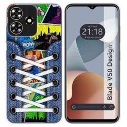 Funda Silicona para Zte Blade V50 Design 4G diseño Zapatillas 14 Dibujos