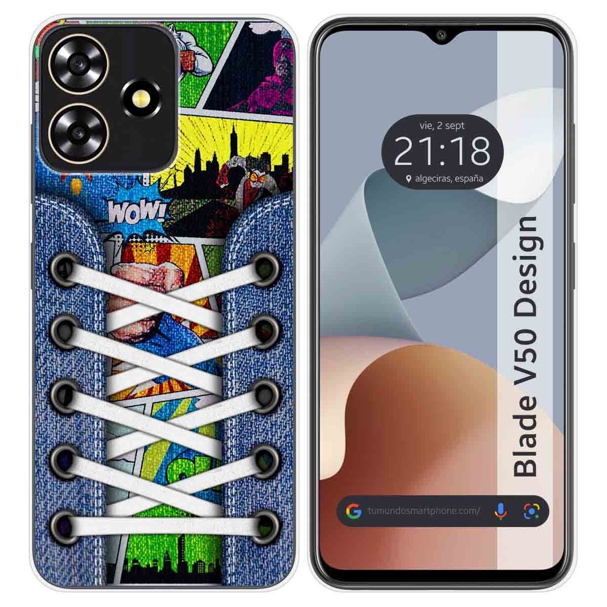 Funda Silicona para Zte Blade V50 Design 4G diseño Zapatillas 14 Dibujos