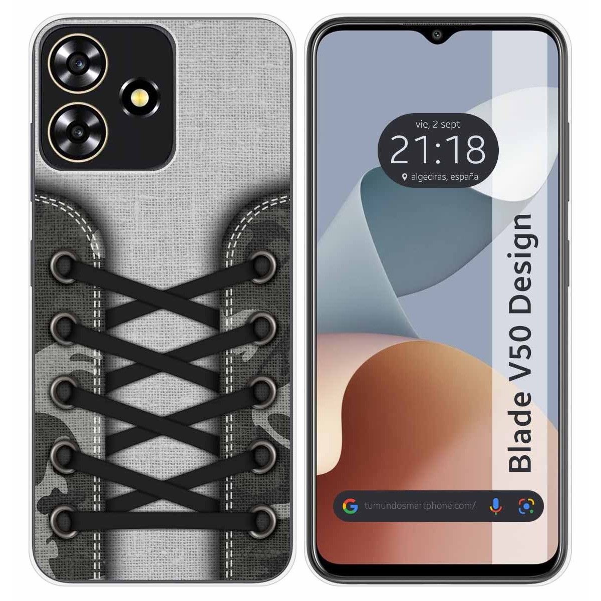 Funda Silicona para Zte Blade V50 Design 4G diseño Zapatillas 16 Dibujos