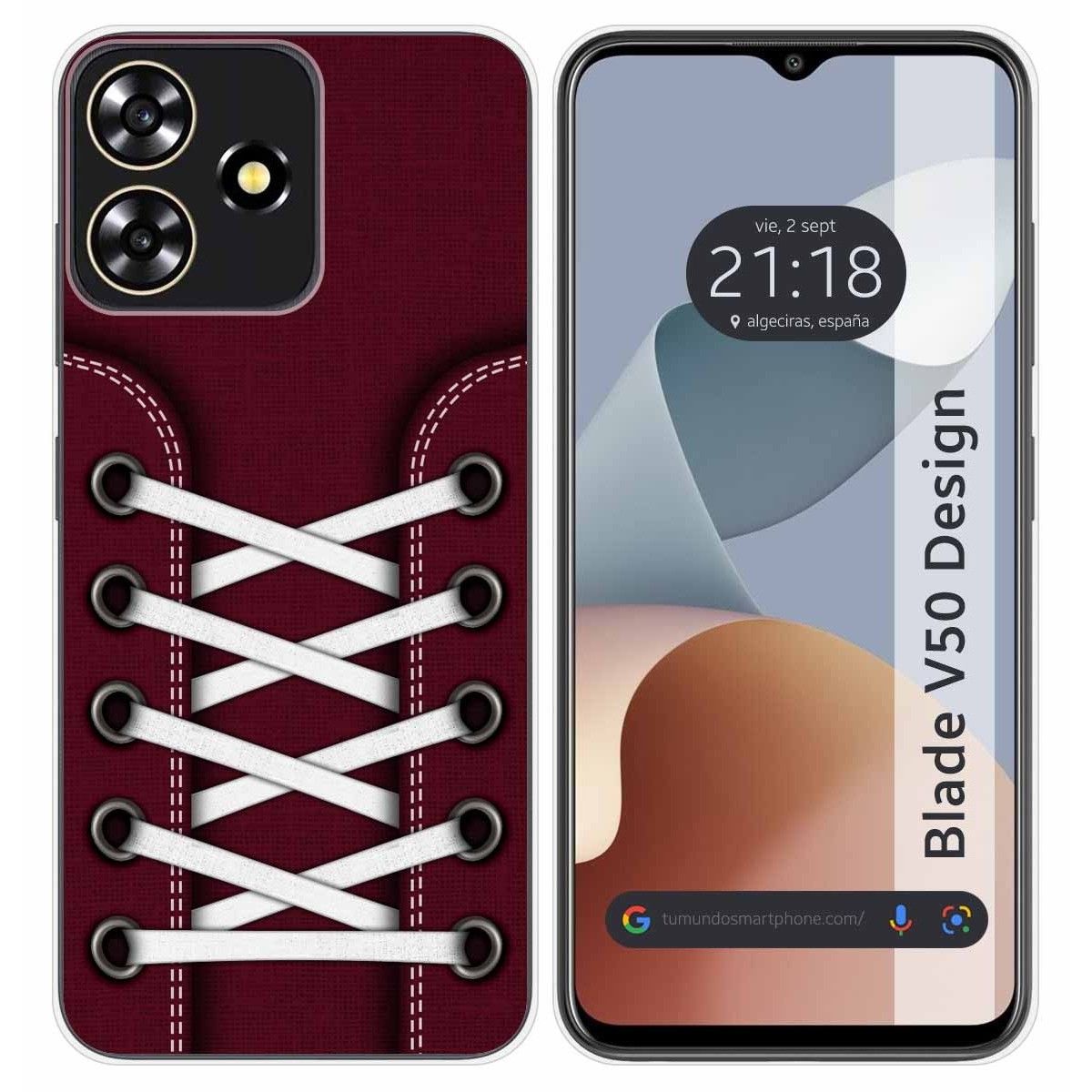 Funda Silicona para Zte Blade V50 Design 4G diseño Zapatillas 17 Dibujos