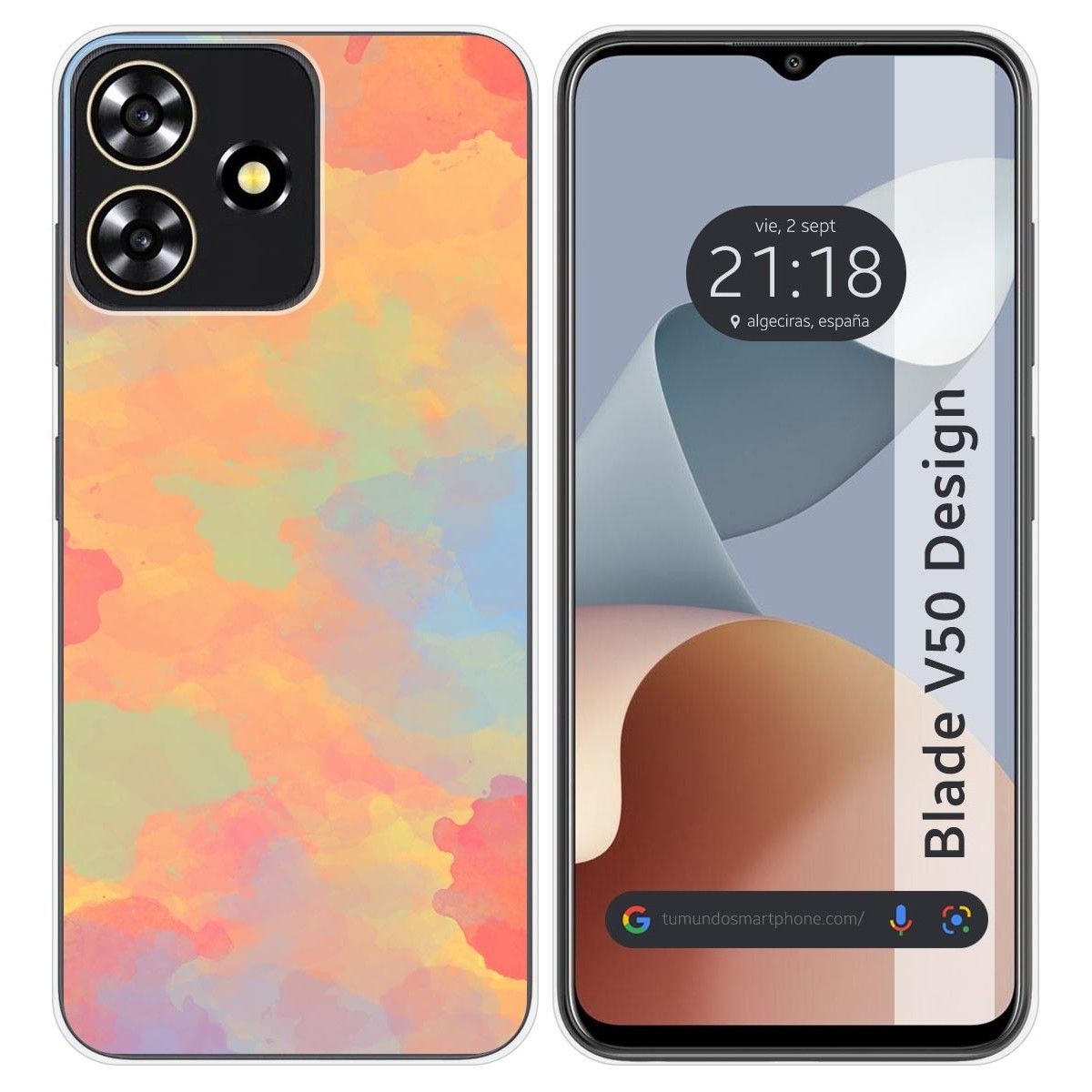 Funda Silicona para Zte Blade V50 Design 4G diseño Acuarela 08 Dibujos