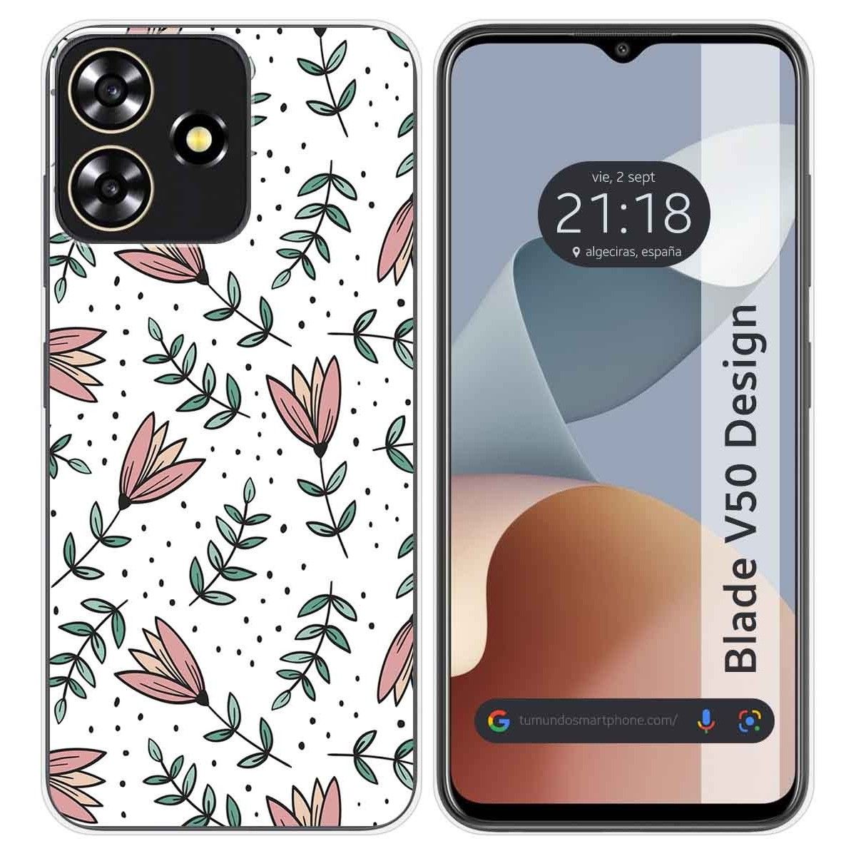 Funda Silicona para Zte Blade V50 Design 4G diseño Flores 01 Dibujos