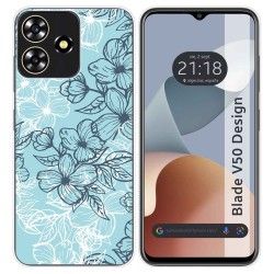 Funda Silicona para Zte Blade V50 Design 4G diseño Flores 03 Dibujos