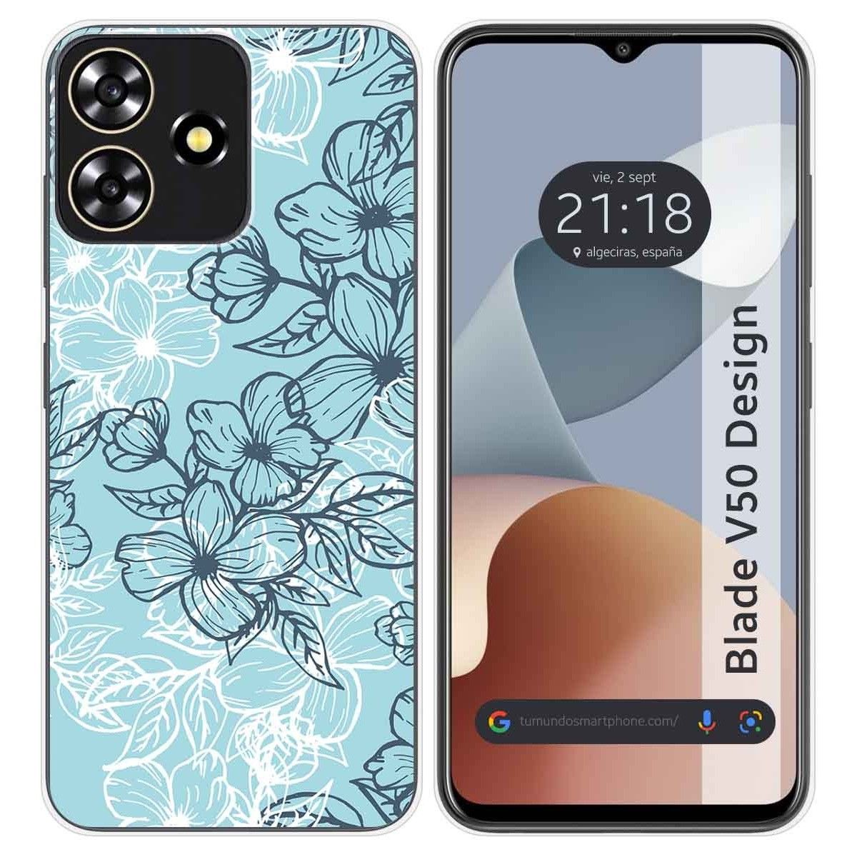 Funda Silicona para Zte Blade V50 Design 4G diseño Flores 03 Dibujos