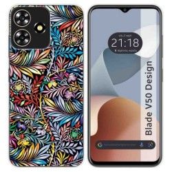 Funda Silicona para Zte Blade V50 Design 4G diseño Flores 04 Dibujos