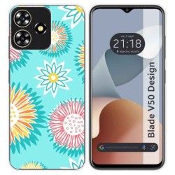 Funda Silicona para Zte Blade V50 Design 4G diseño Flores 05 Dibujos