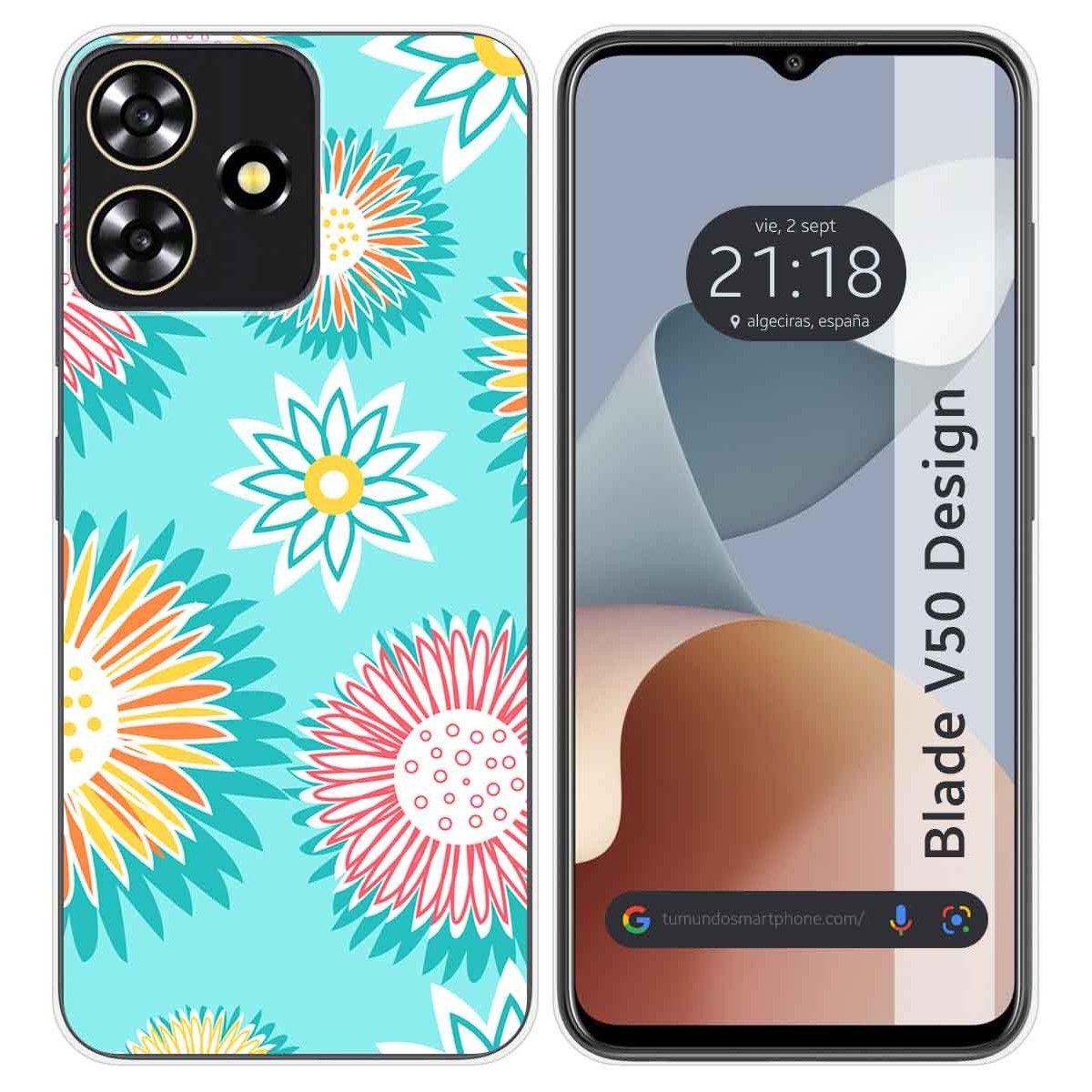 Funda Silicona para Zte Blade V50 Design 4G diseño Flores 05 Dibujos